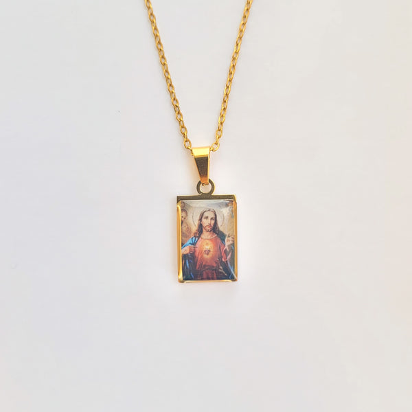 Collar: Sagrado Corazón de Jesús y la Virgen del Carmen