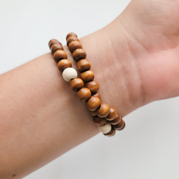 Pulsera- Rosario en Madera