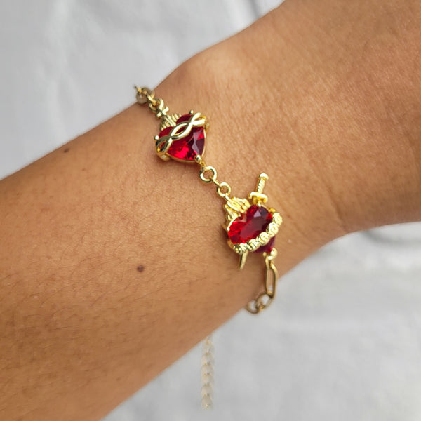 Pulsera del Sagrado Corazón de Jesús y el Inmaculado Corazón de María