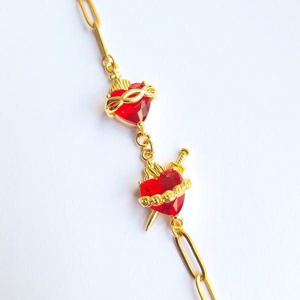Pulsera del Sagrado Corazón de Jesús y el Inmaculado Corazón de María