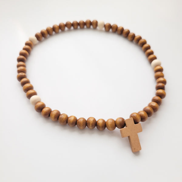 Pulsera- Rosario en Madera